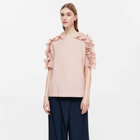 COS Tops - Cos frill ruffle sleeve blouse top in white